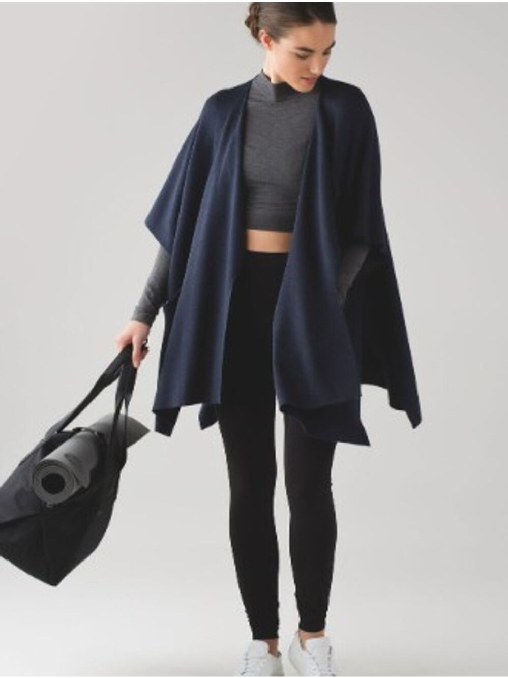 Lululemon After Asana Wrap in Heathered Inkwell O/S